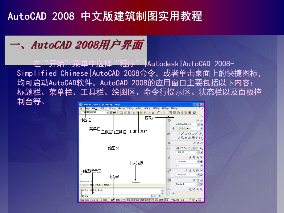 autocad中文版建筑制图实用教程01.ppt_第2页
