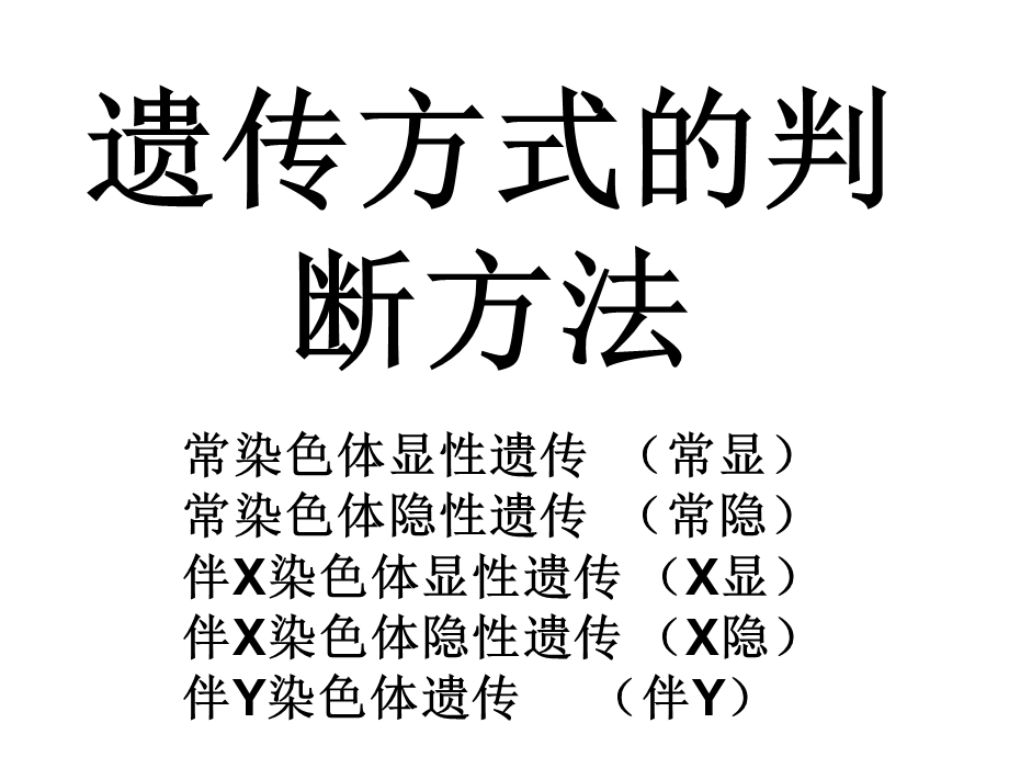 遗传方式的判断方法.ppt_第1页