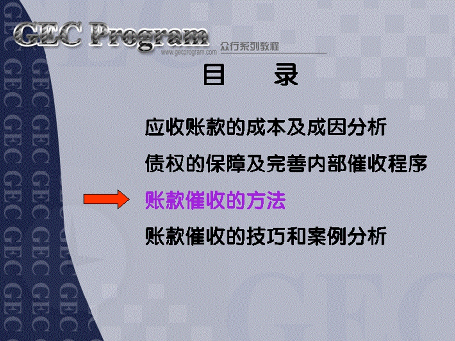 如何收回你的钱商业账款管理与催收技巧第三讲账款催收的方法.ppt_第1页