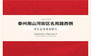 泰州周山河板块项目总体策划报告提报方案.ppt