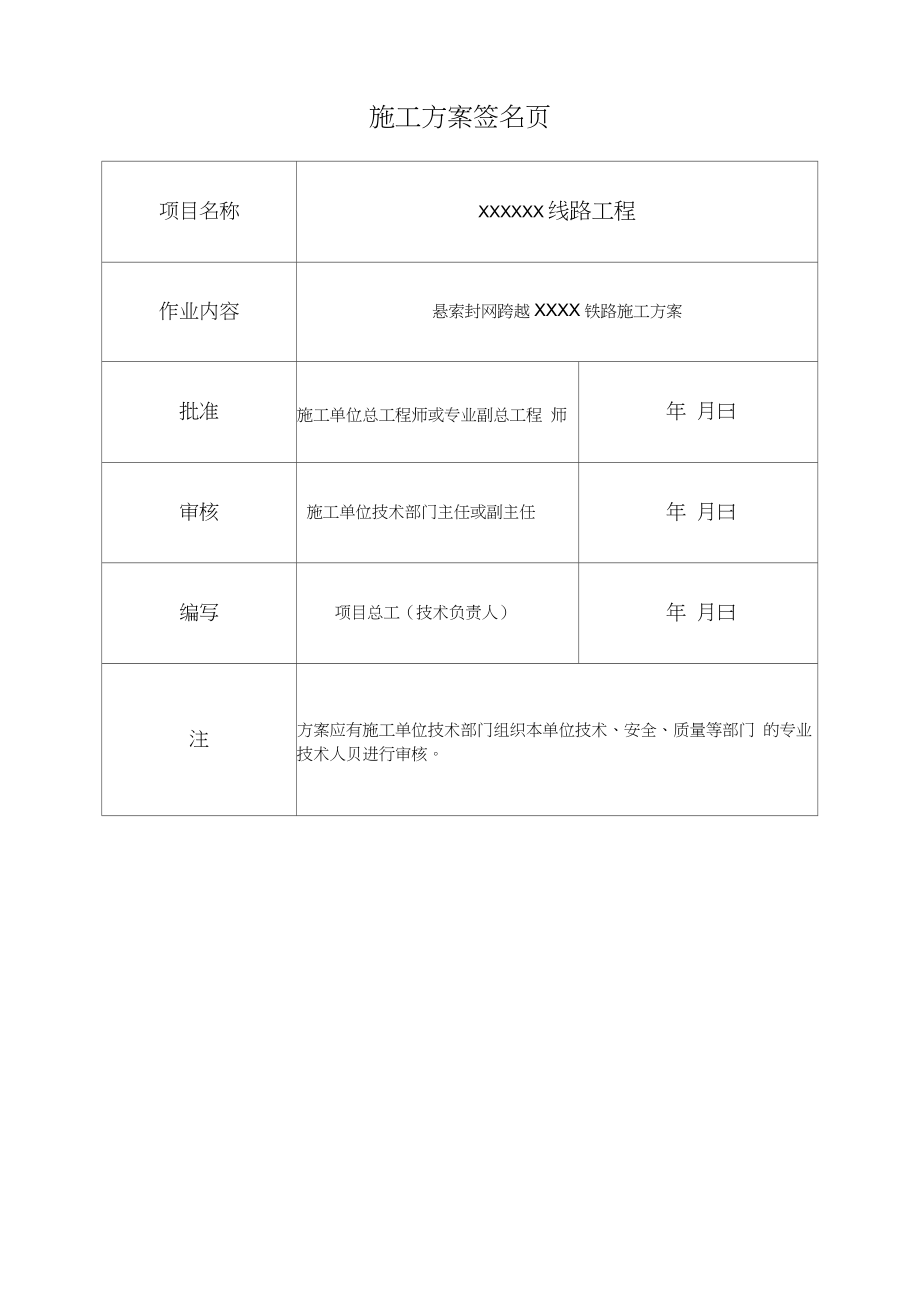 05某某X工程悬索封网跨越xxx铁路施工方案设计.docx_第2页