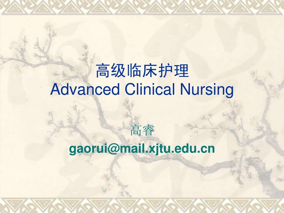 高级临床护理讲座.ppt_第1页