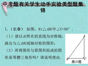 中考题有关学生动手实验类型题集锦.ppt