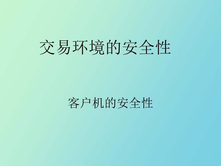 交易环境的安全性.ppt_第1页