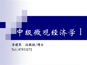 中级微观经济学Ⅰ.ppt