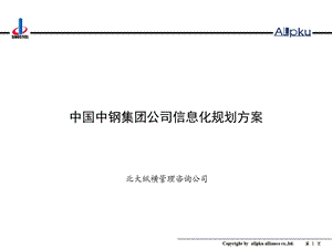 企业信息化规划案例分析中钢集团信息化规划方案.ppt