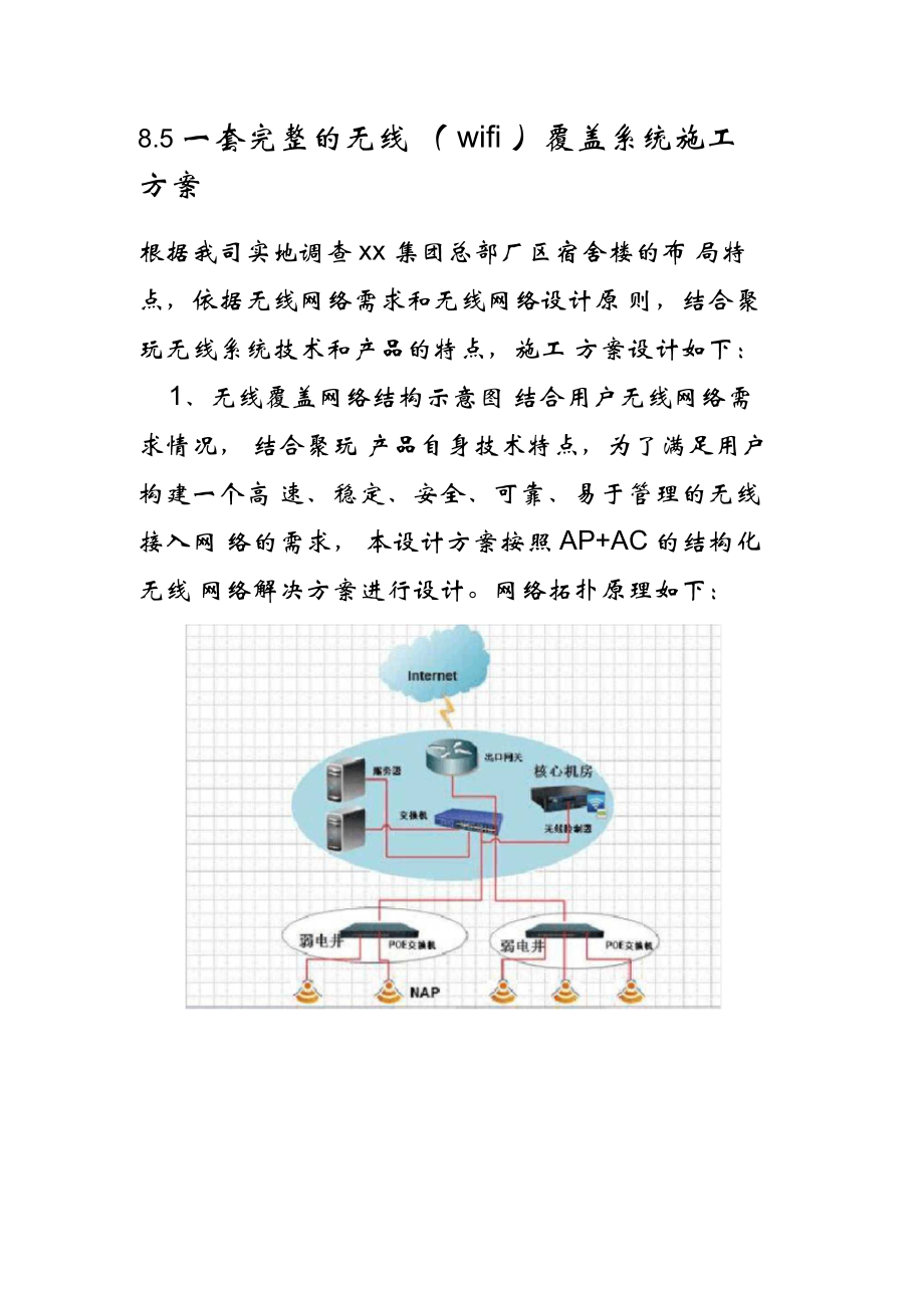 一套完整的无线覆盖系统工程施工设计方案.docx_第1页