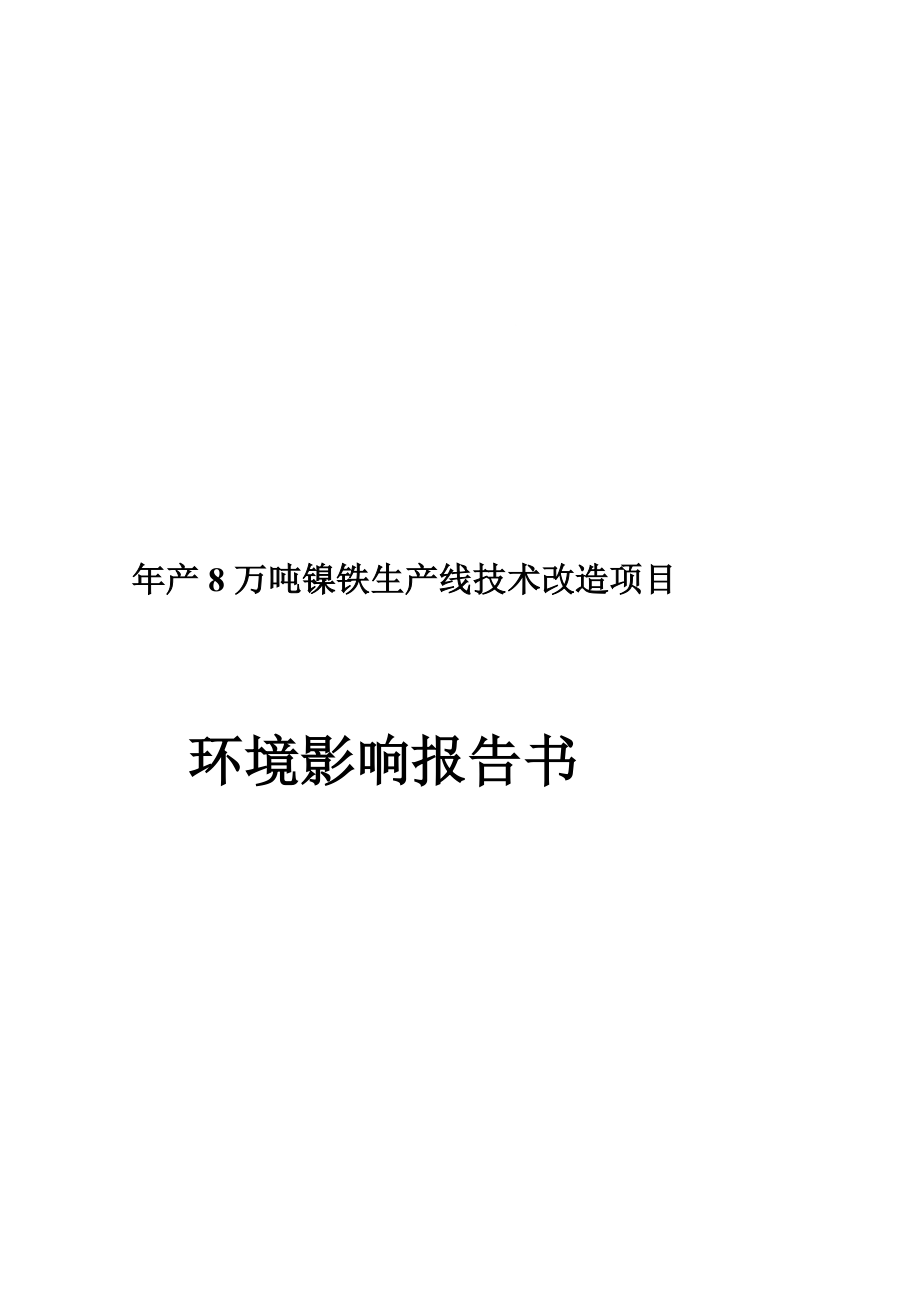 建德市新安江镍合金有限公司产8万吨镍铁生产线技术改造项目环境影响报告.doc_第2页