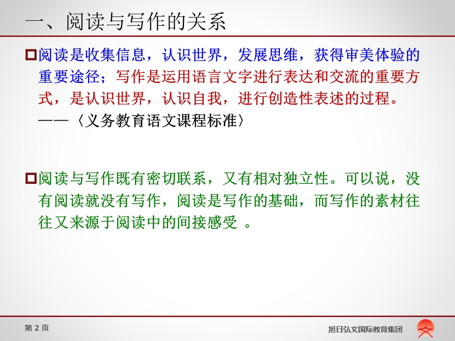 阅读课与作文课和区别和联系.ppt_第2页