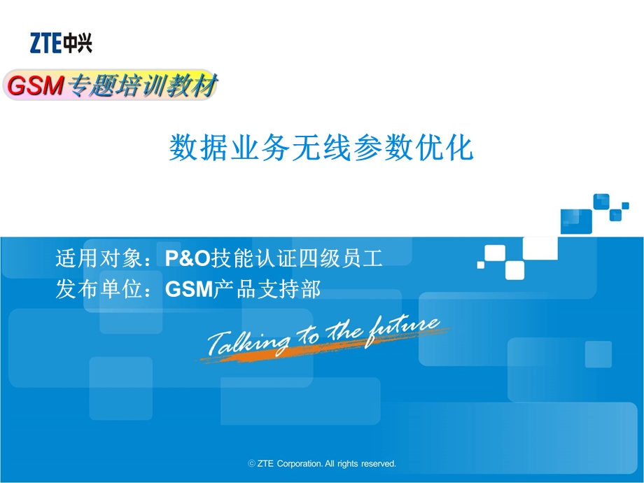 GSM产品专题培训教材数据业务无线参数优化V2.0.ppt_第1页