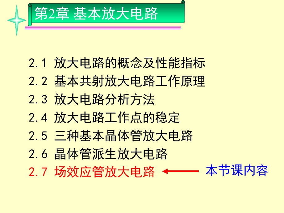 09第2章基本放大电路场效应管放大电路.ppt_第2页