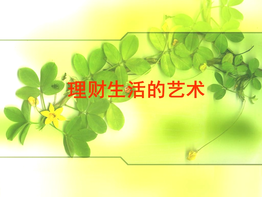 理财生活的艺术.ppt_第1页