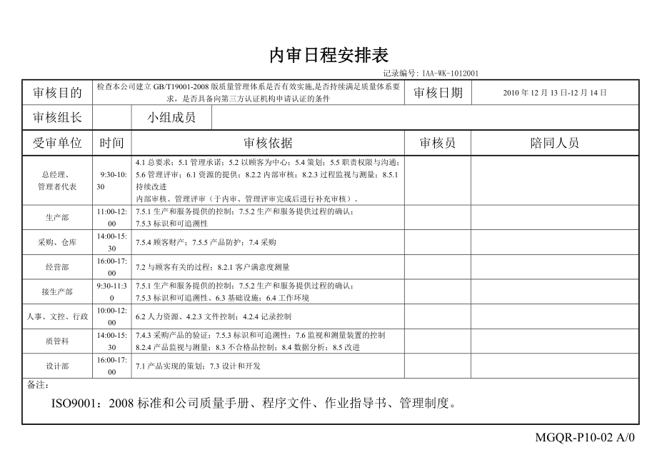 内部质量审核管理全套资料非常实用.doc_第3页