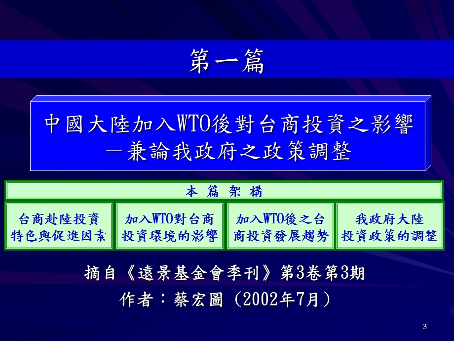 加入WTO对两岸经贸投资关系的影响二.ppt_第3页