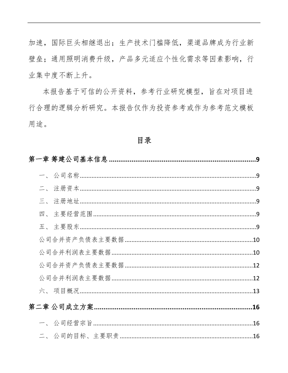 内蒙古关于成立LED灯具公司可行性研究报告.docx_第3页