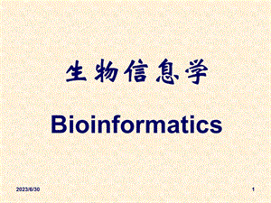 生物信息学概论A.ppt