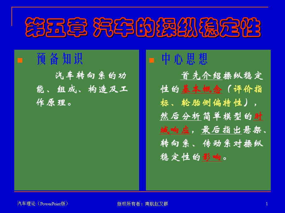 五章汽车的操纵稳定.ppt_第1页