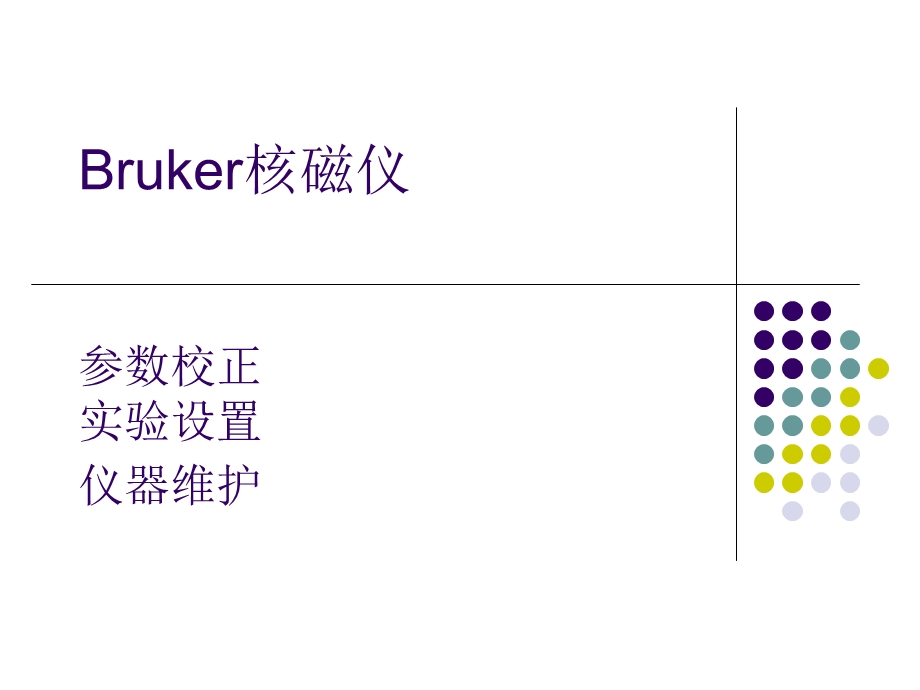 Bruker-仪器维护和参数校正.ppt_第1页