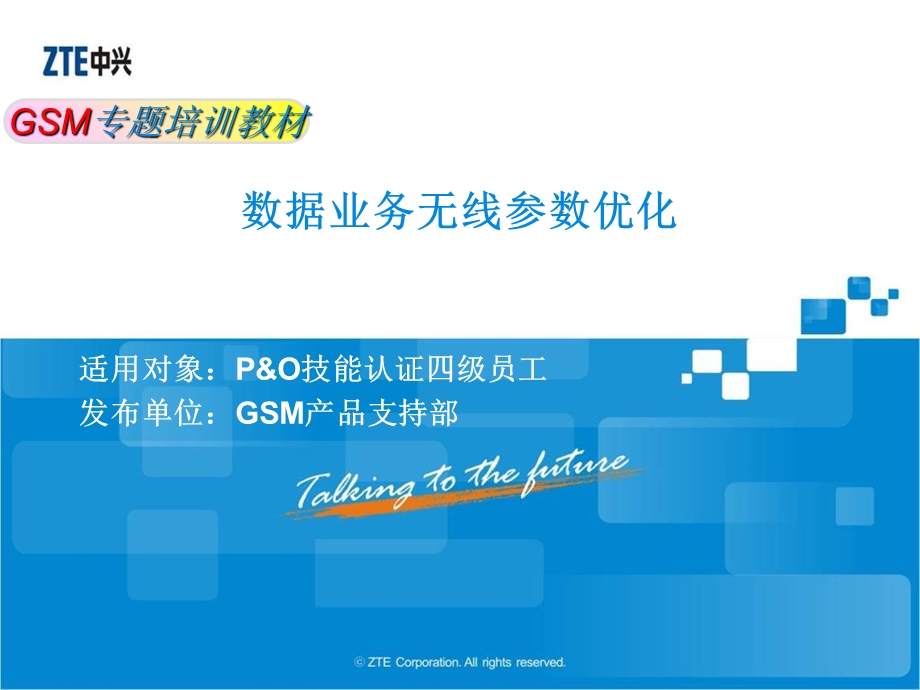 GSM产品专题培训教材数据业务无线参数优化V.ppt_第1页