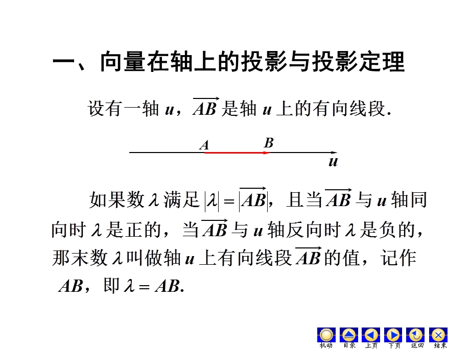 一向量在轴上的投影与投影定理.PPT_第1页