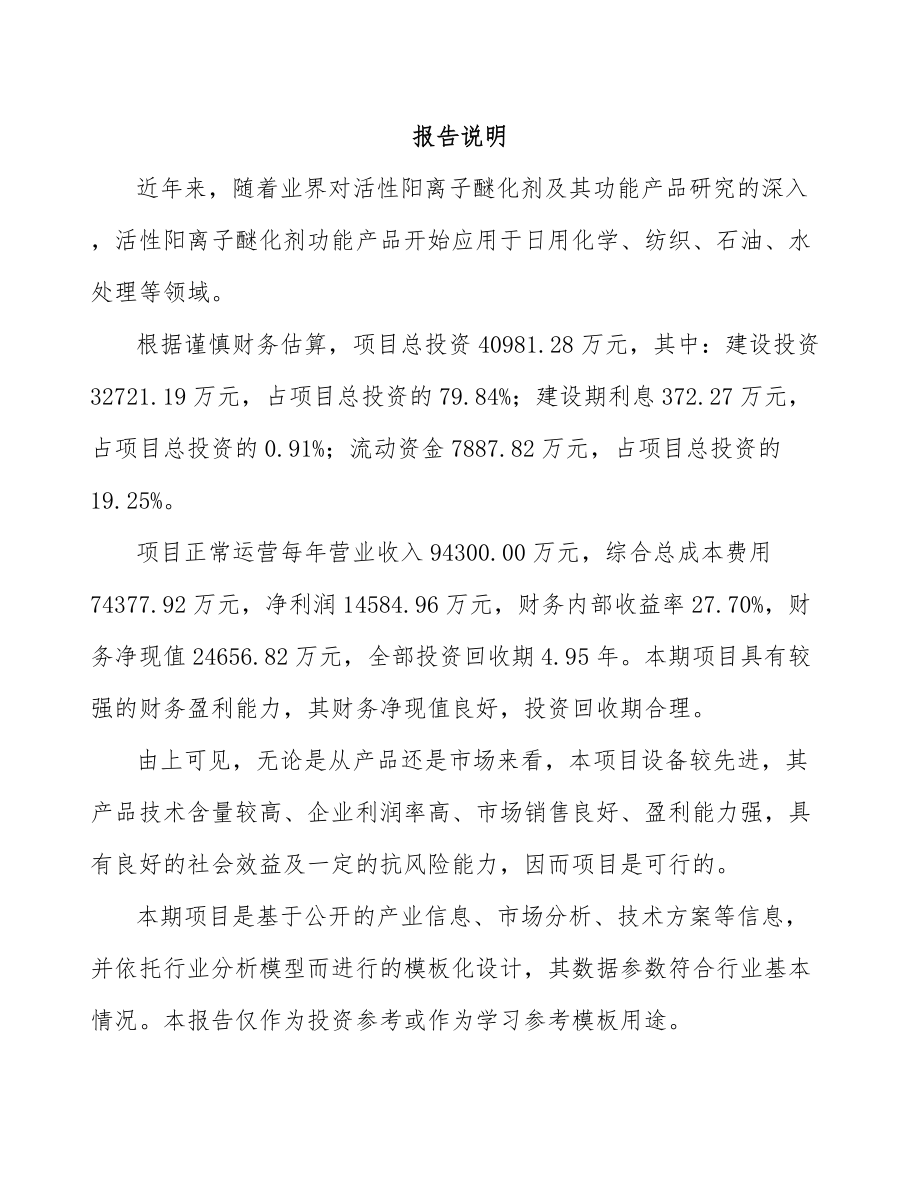 包头醚化剂项目可行性研究报告.docx_第1页