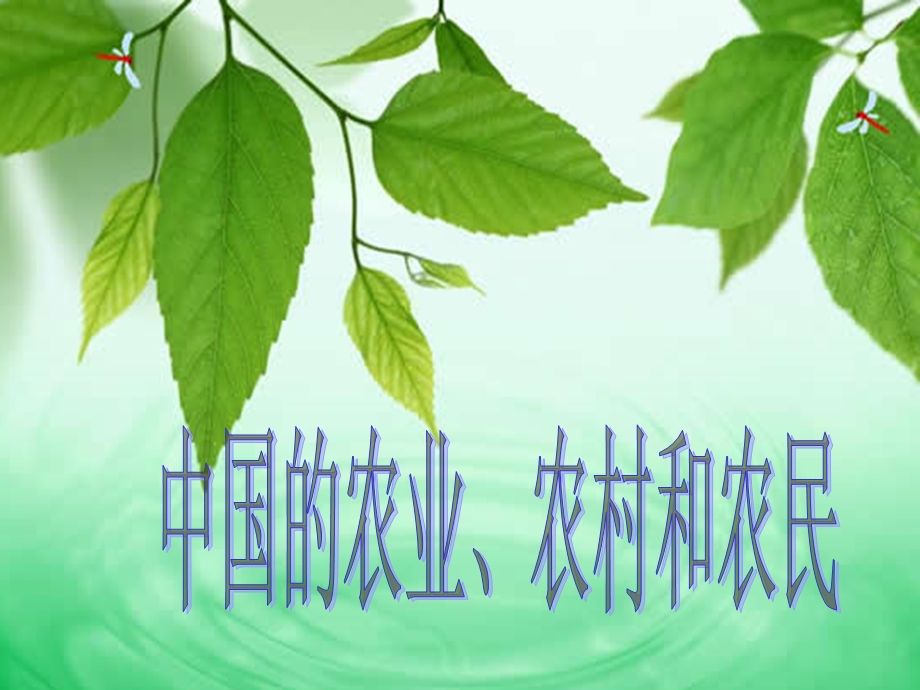 《农业农村农民》PPT课件.ppt_第1页