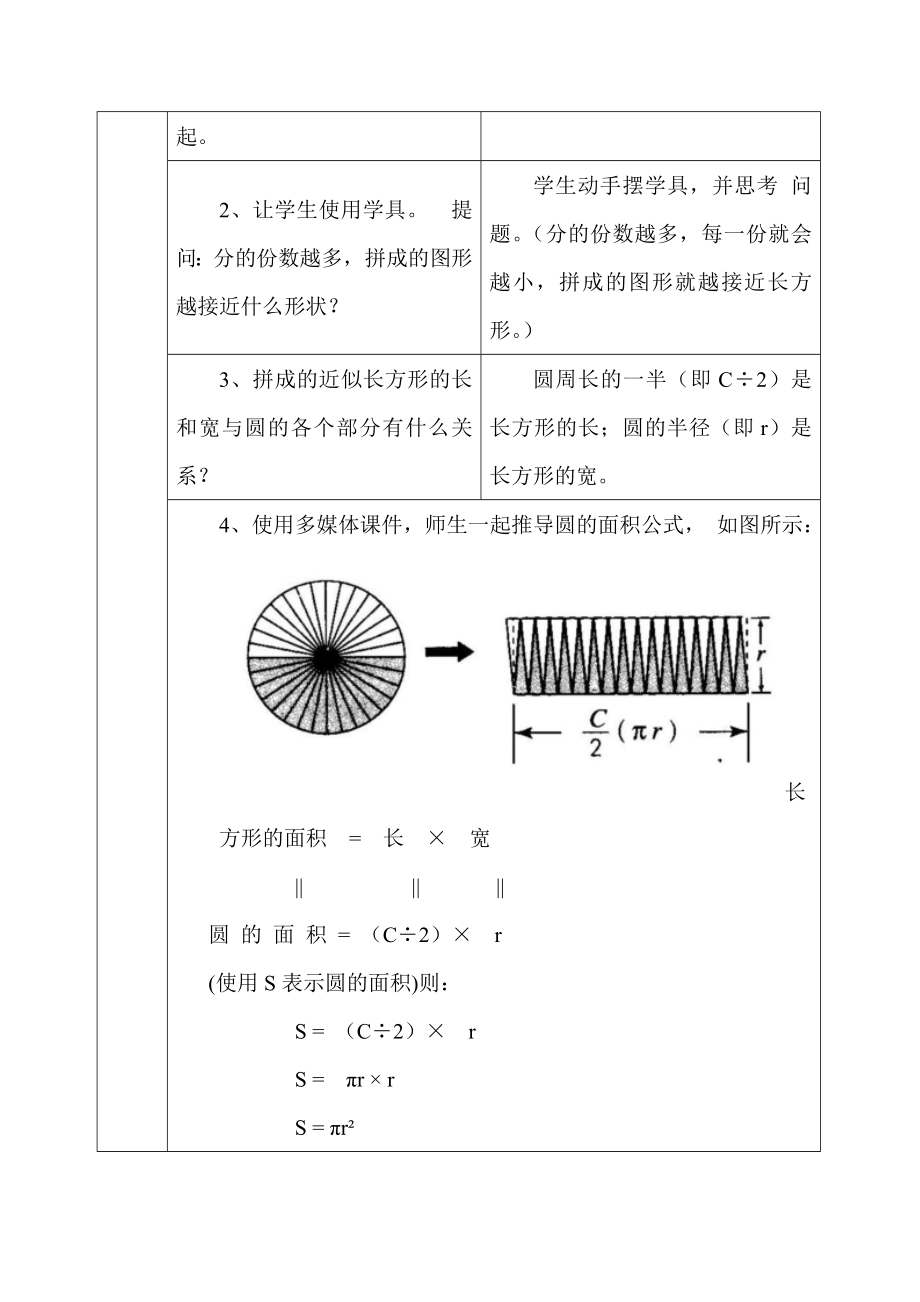 圆的面积第一课时教学设计[精选文档].doc_第3页