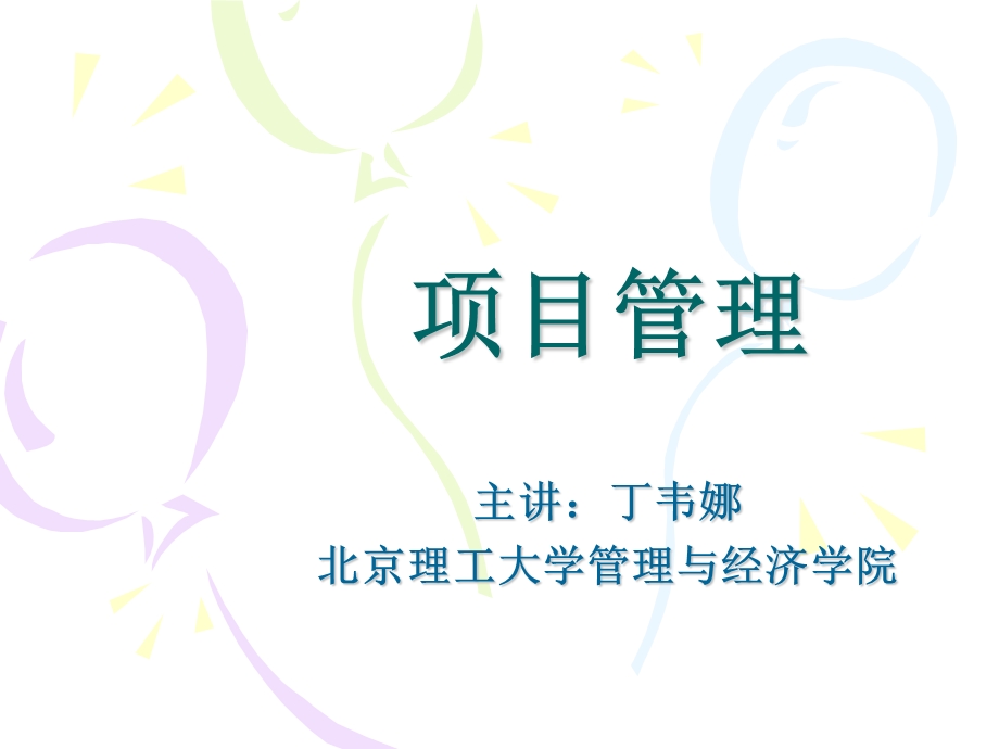 《项目管理教程》PPT课件.ppt_第1页