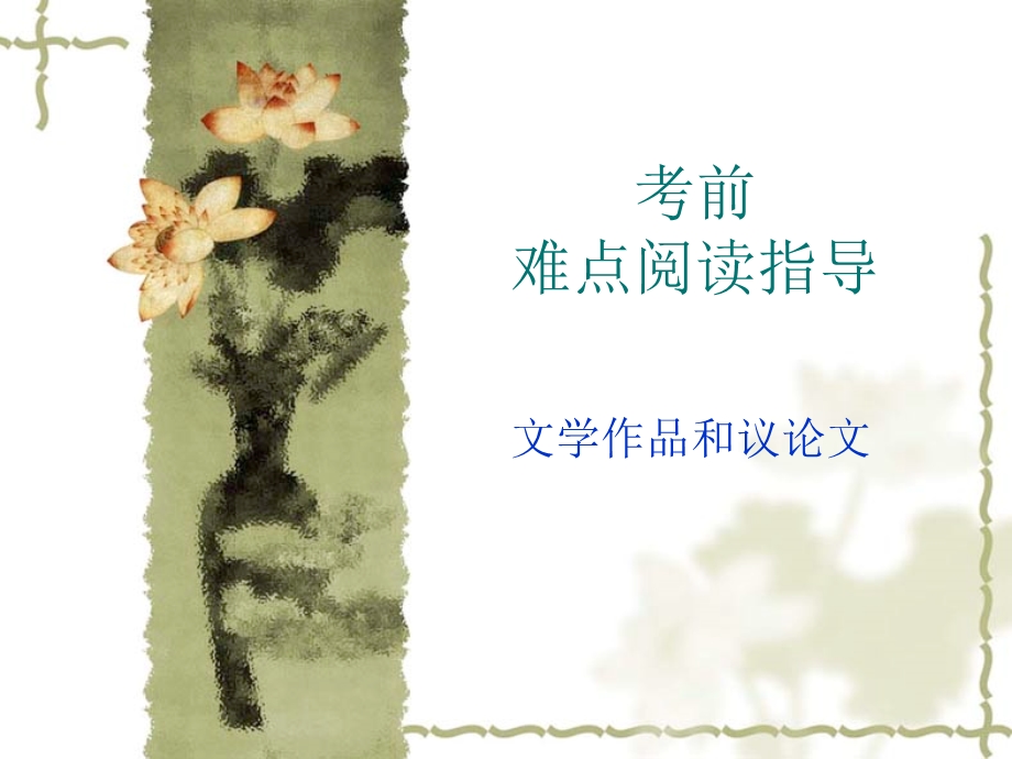 《考前阅读指导》PPT课件.ppt_第1页