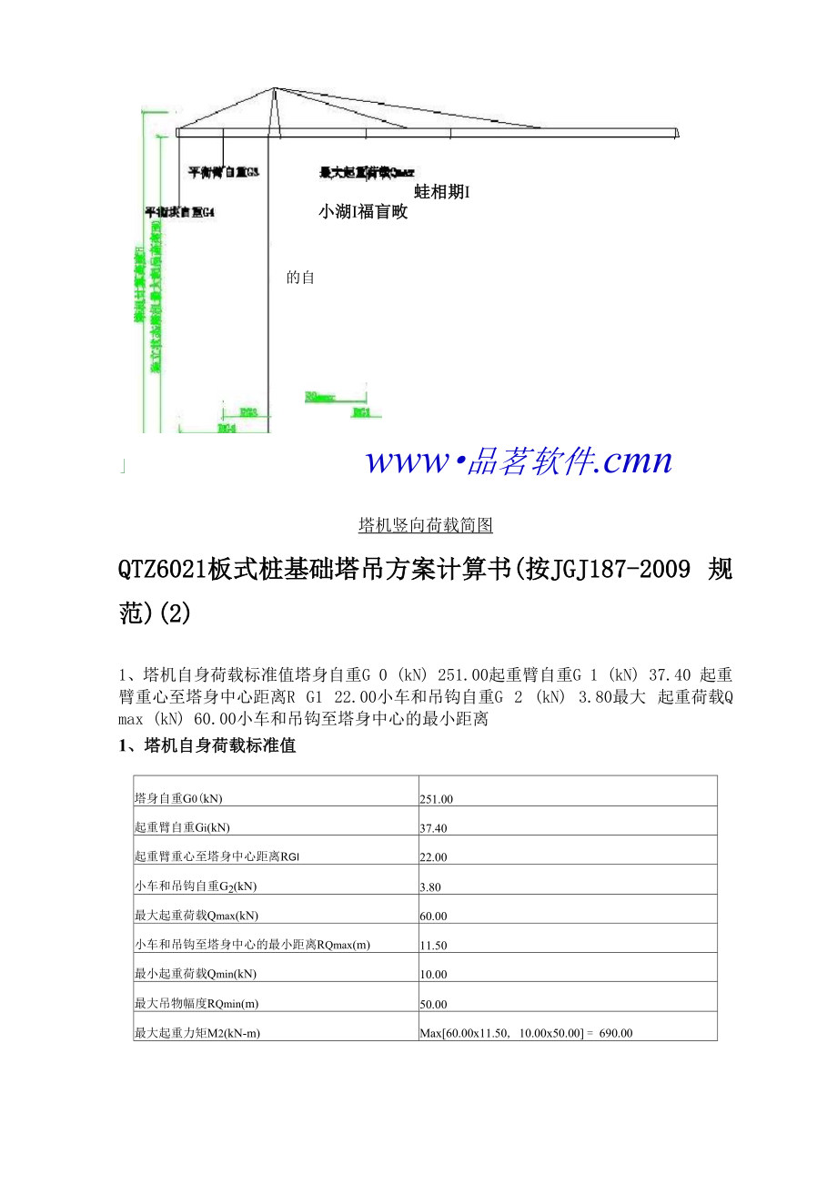 QTZ6021板式桩基础塔吊方案计算书.docx_第2页