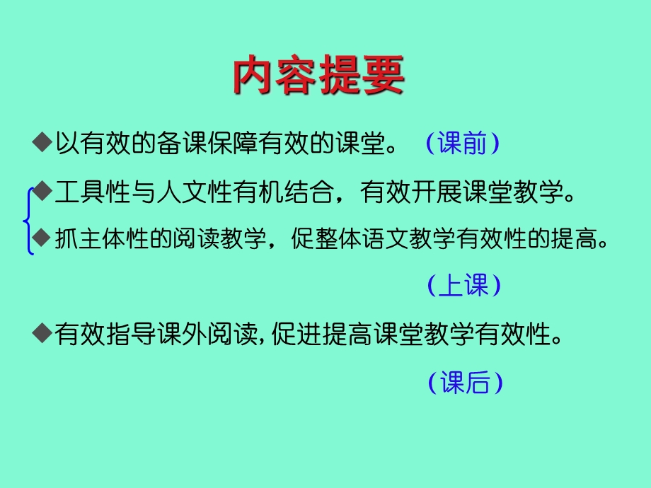 小学语文讲座课件提高语文课堂教学有效性.ppt_第2页