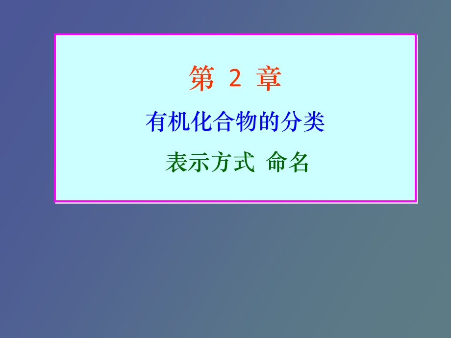 有机化学分类表示命名.ppt_第1页