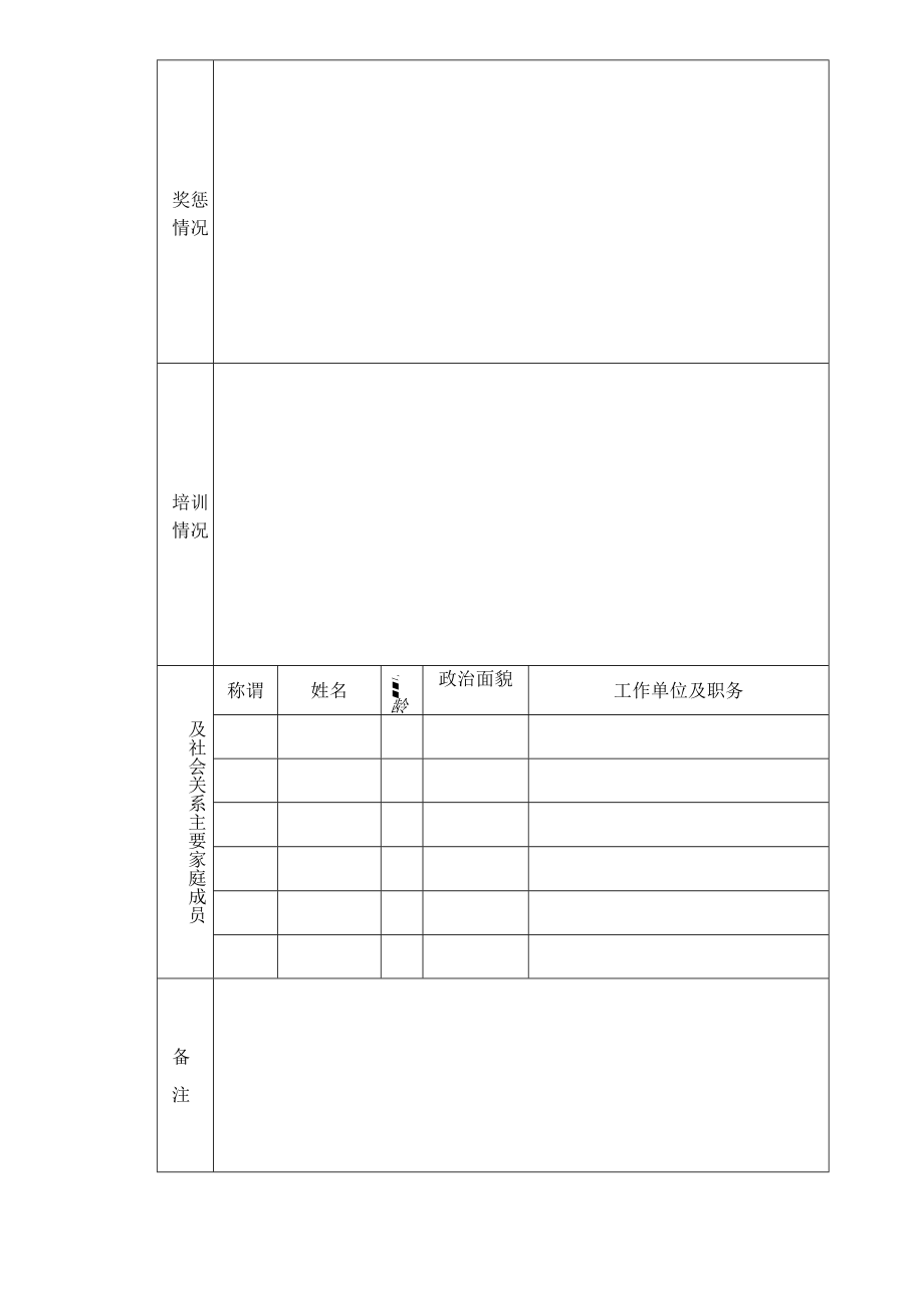 岗位竞聘报名登记表（模板）.docx_第2页