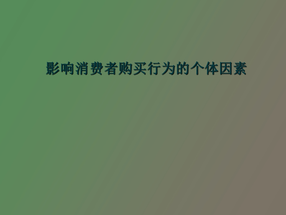 影响消费者购买行为的个体因素.ppt_第1页