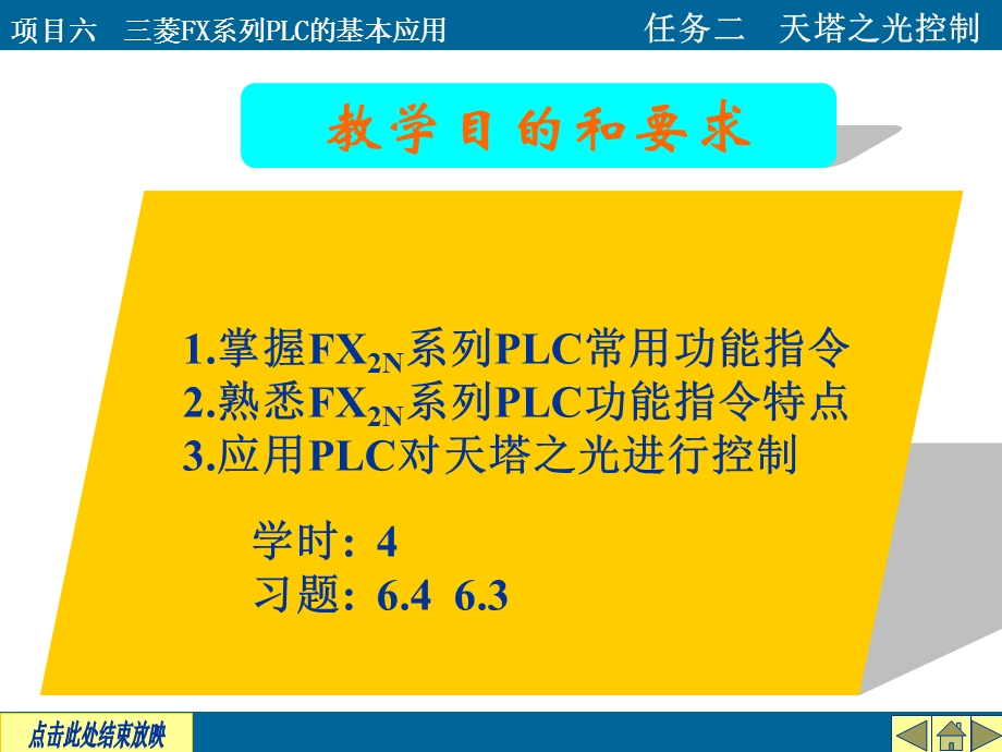 项目六三菱FX2N系列PLC基本应用任务二天塔之光控制.ppt_第2页