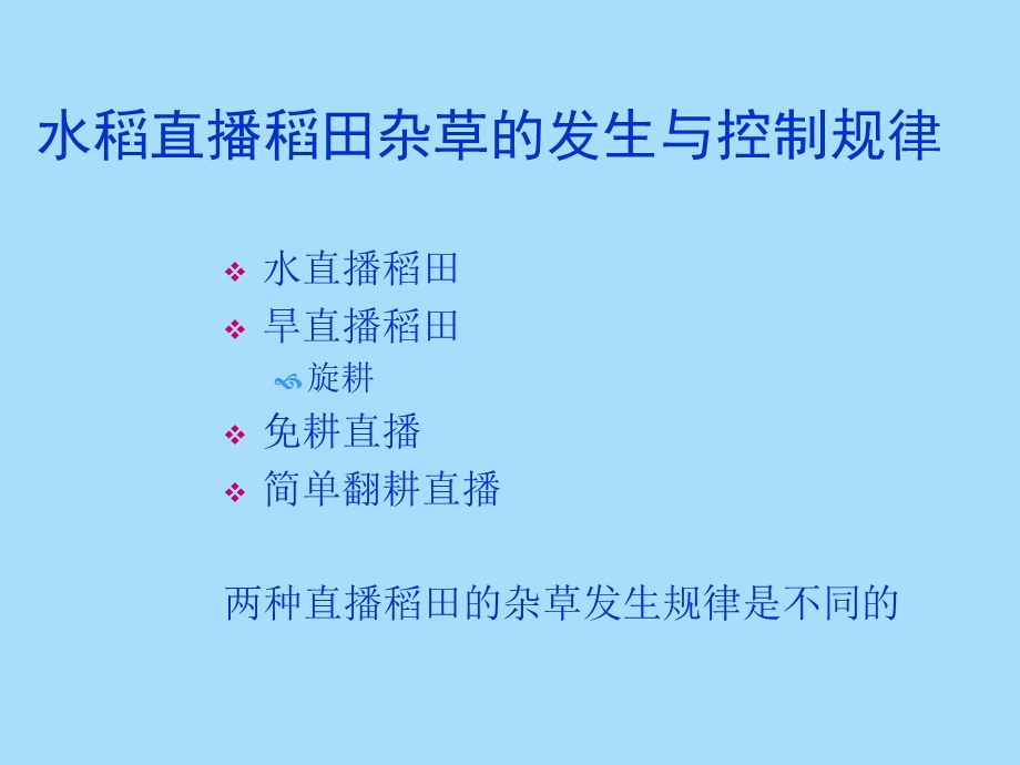 直播稻杂草的发生规律和控制技术.ppt_第1页