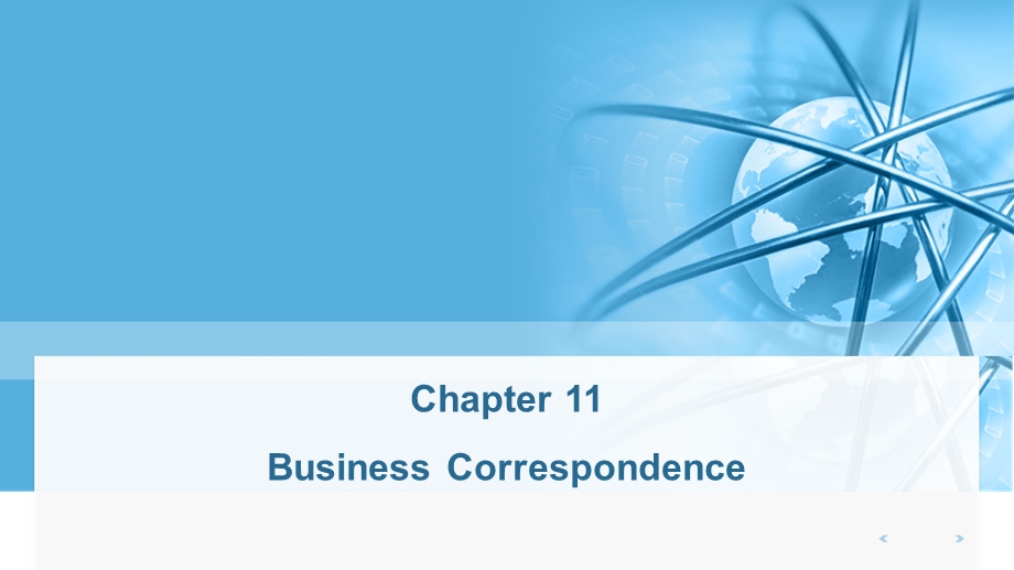 国际商务礼仪英文版第二版Chapter 11 Business Correspondence.ppt_第1页