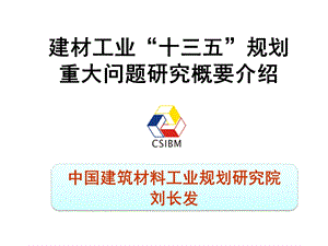 中国建筑材料工业规划研究院刘长发.ppt