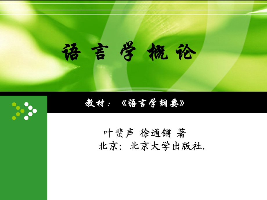 语言学纲要叶蜚声、徐通锵导言与第一、二、三章.ppt_第1页