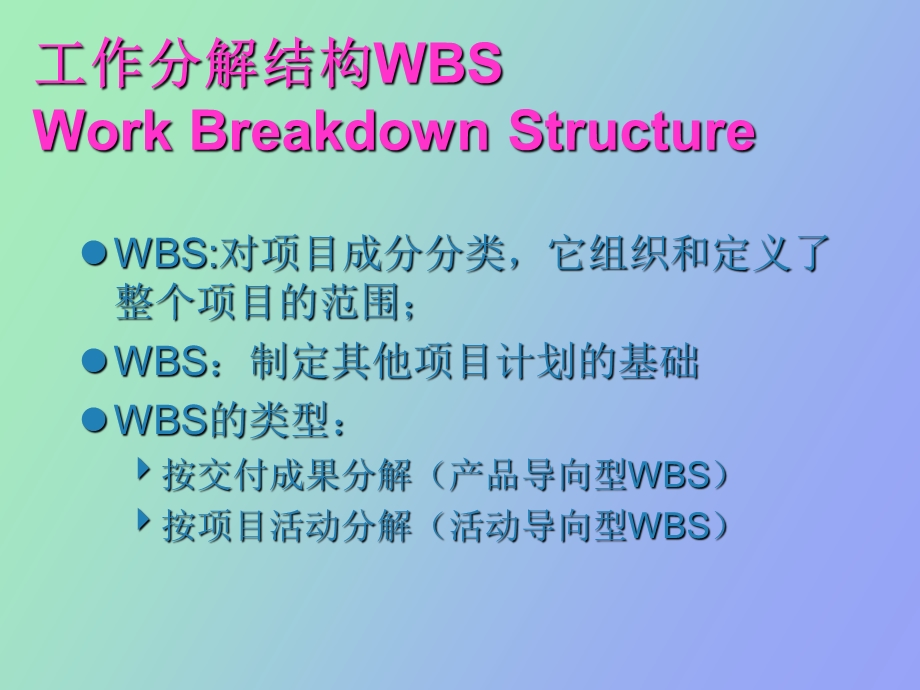 项目管理工作分解结构WBS.ppt_第1页