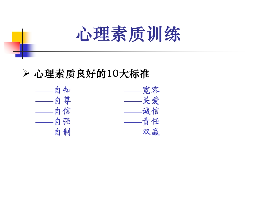 修身养性、自我提升发展模式：心理素质训练.ppt_第3页