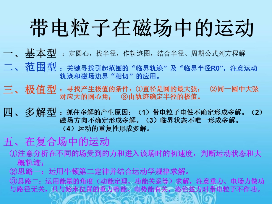 带电粒子在磁场中的运动题型归类.ppt_第1页