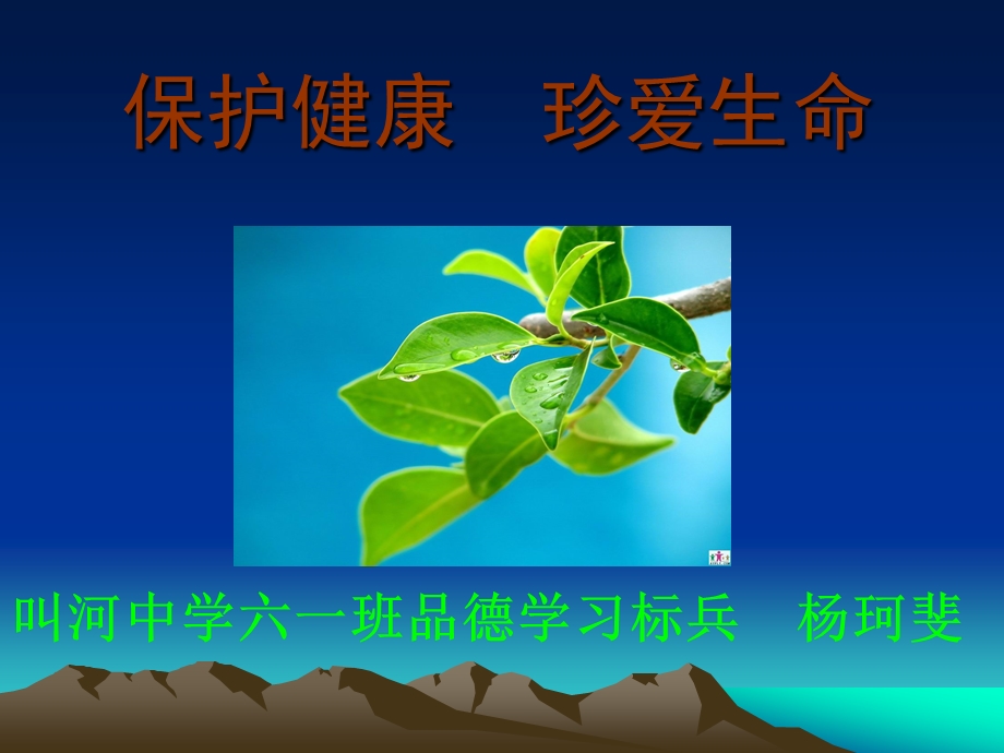 保护健康珍爱生命 ppt课件.ppt_第1页