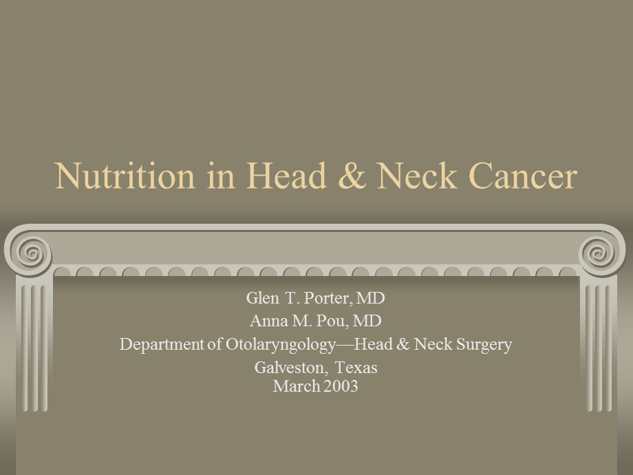 Nutrition in HeadNeck Cancer.ppt_第1页