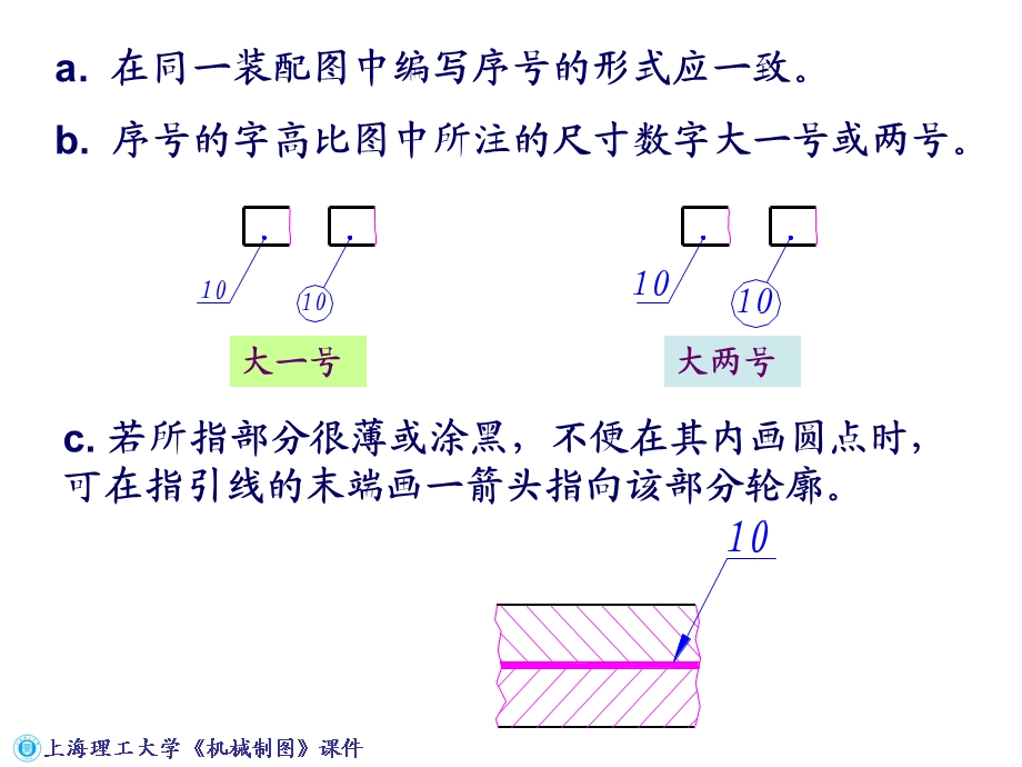 机械工程制图教程8-4装配图的零件序号和明细栏.ppt_第2页