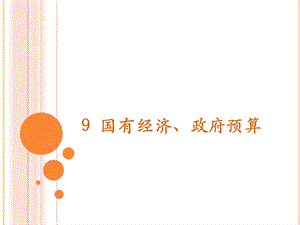 财政学09国有经济与政府预算.ppt