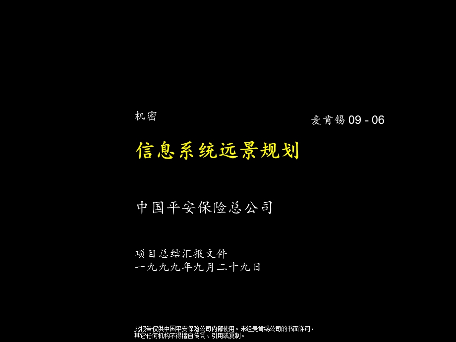 麦肯锡平安保险信息系统远景规划.ppt_第1页