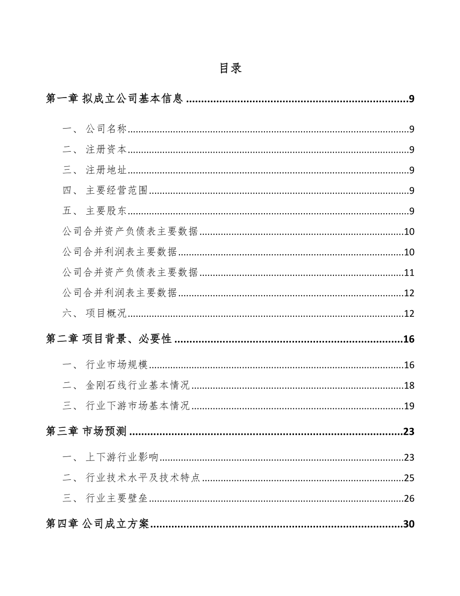 宝鸡关于成立金刚石线公司可行性研究报告.docx_第2页