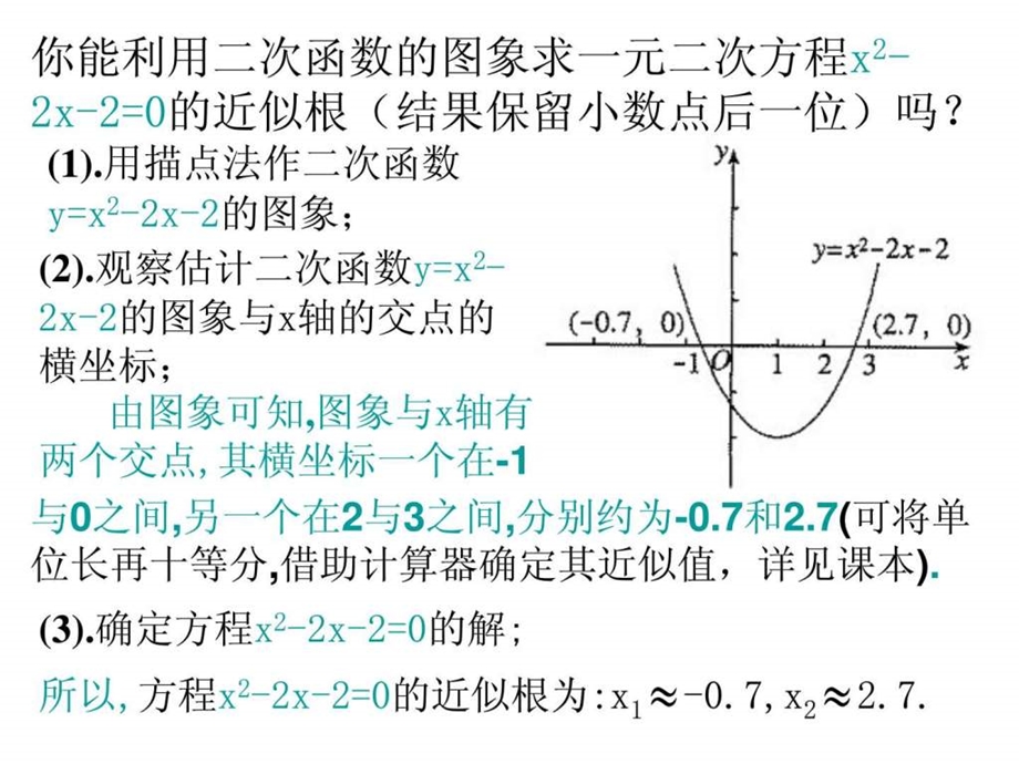 22.2.2用二次函数的图像解一元二次方程.ppt.ppt_第3页