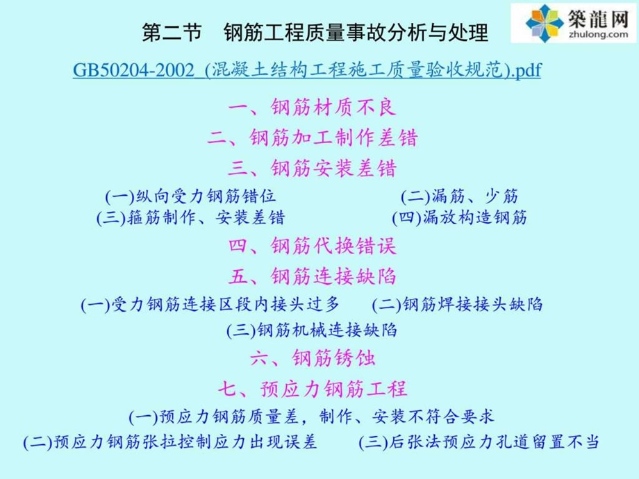 施工钢筋工程及混凝土工程质量事故分析与处理讲义.ppt_第3页